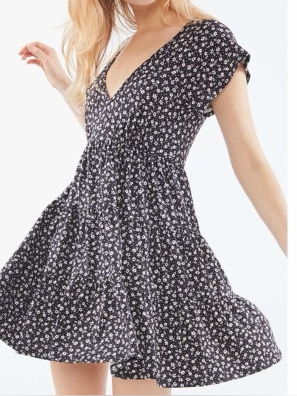 Urban Outfitters casual Julia Tiered ruffle mini dress with floral pattern
